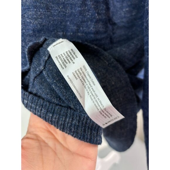 Eileen Fisher women's small blue heathered oversized long sleeve sweater top - Picture 6 of 7